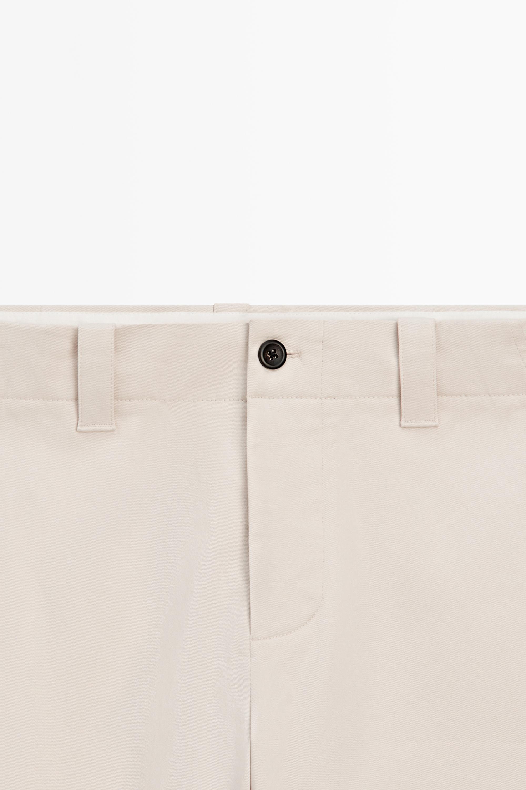 Cotton blend pants with waist detail